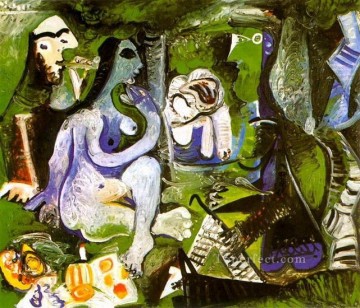  1961 pintura - Le déjeuner sur l herbe Manet 3 1961 Desnudo abstracto